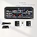 AK55 Stereo Amplifier Home Audio, Bluetooth 5.0 Max 450W Power Stereo Receivers 2.0 Channel Audio Amplifier for Speaker W/Remote Control/AUX/RCA/Echo/USB/2 MIC in for Home Party, Karaoke