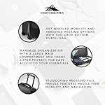 High Sierra 34” Wheeled Rolling Duffle Bag, Lightweight and Durable Weekender Travel Duffle bag with Recessed telescoping pull handle, 89L Capacity, Black - Image 5