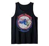 Lynyrd Skynyrd - Pistola de béisbol de Esqueleto con Bandera de EE. UU Camiseta sin Mangas
