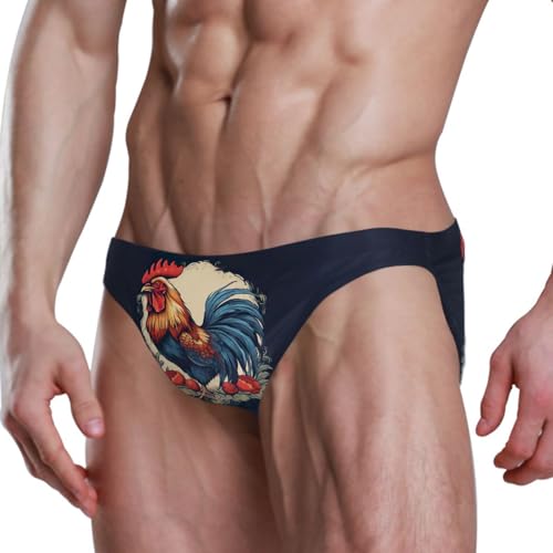 Men Swimming Bikini Swimsuit Swimwear Quick Dry Print Briefs4