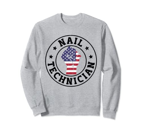 Patriotic 4th July Cosmetology Nail Technician Sweatshirt