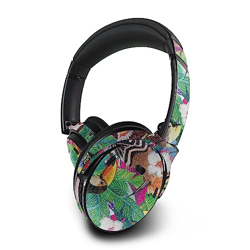 Image of MightySkins Glossy Glitter Skin Compatible with Bose QuietComfort 45 Headphones Tropical Paradise | Protective, Durable High-Gloss Glitter Finish | Easy to Apply