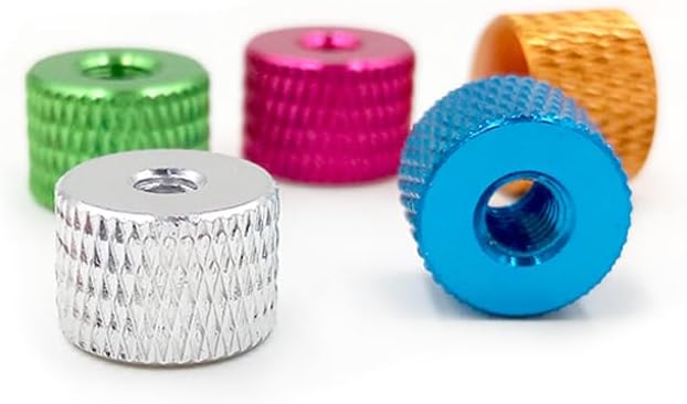 4Pcs M3 M4 6061 Aluminum Alloy Color Knurled Hand Nut Ultra Light DIY Handle Twist Adjusting Nuts - (Size: M3 (4Pcs), Color: Royal Blue)