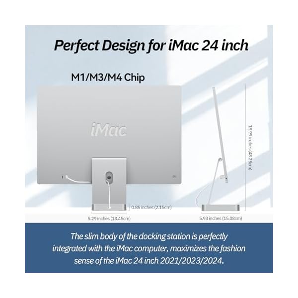 USB C Hub for iMac 24 inch 2021/2023/2024, Minisopuru iMac Hub Support M.2 NVMe SSD, iMac Accessories for iMac M1/M3/M4, iMac Adapter with USB A/C 10Gbps, SD/TF, M.2 SSD (Not Included), Silver - Image 5