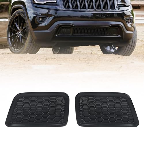 Image of JOLONG Front Bumper Lower Insert Pair for Jeep Grand Cherokee 2014-2016 | Honeycomb Fog Hole Cover 68143098AC 68143099AC CH1039197 CH1038197 Driver Side Passenger Side