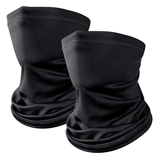 Kiiwah 2 Pièces Cache Cou Elastique pour Homme et Femme, Tour de Cou Coupe-Vent et Respirant Snood à Séchage Rapide pour Moto, Cyclisme, Ski, Randonnée, Course à Pied