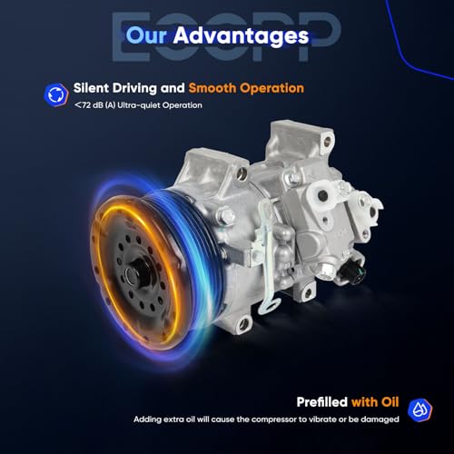 Image of ECCPP AC Compressor with Clutch for Toyota Corolla L4 2.4L 2009-2013 | Fit for Pontiac Vibe 1.8L 2009-2010 Fit for Scion xB 2.4L 2008-2015 Fast Cooling AC Compressor