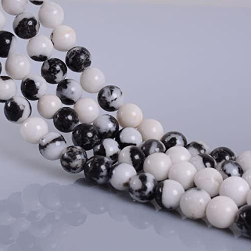 Perles de jaspe zèbre LKBEADS 8mm pour ateliers de bijoux DIY