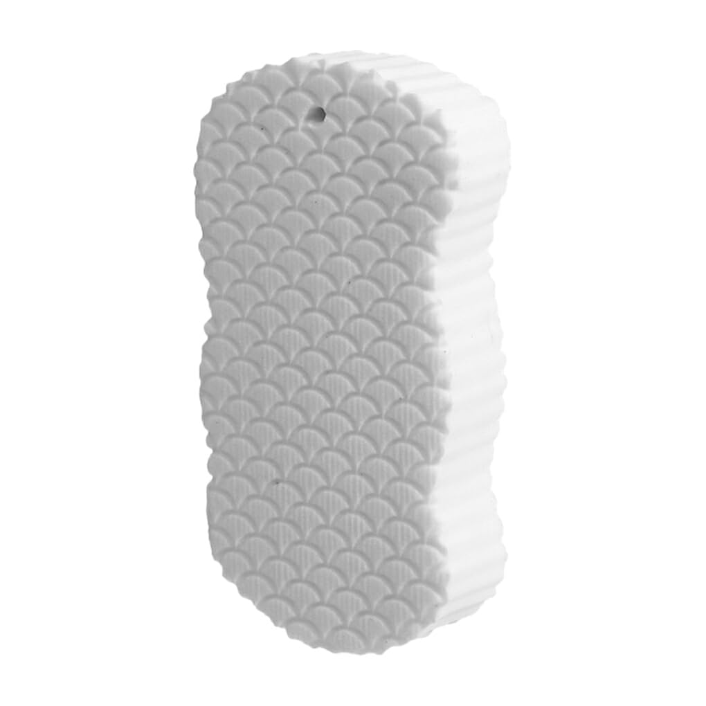 Allayu Esponja de baño exfoliante para una exfoliación suave y efectiva, esponjas de baño exfoliantes multifuncionales de PVA, depurador corporal, blanco