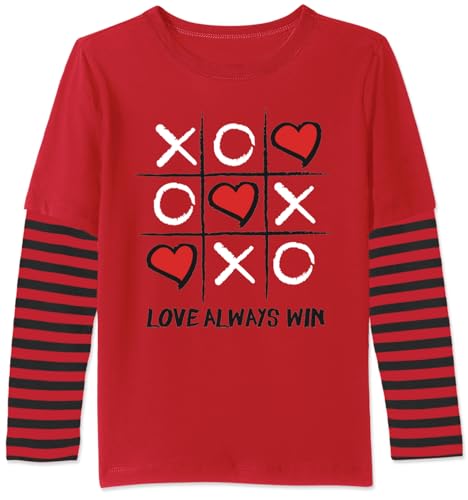 Image of BesserBay Valentines Day Unisex Kids Long Sleeve Top 2-14 Years