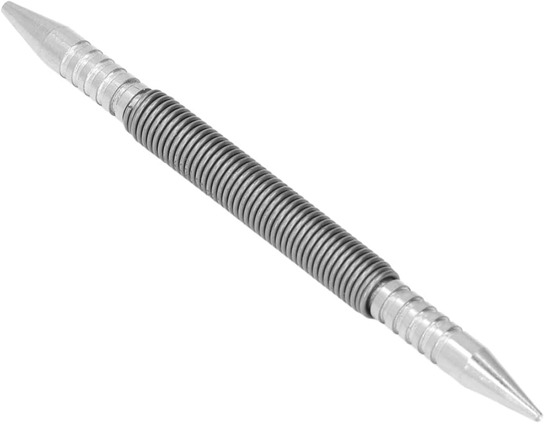 Metal Double Head Nail Punch Tool for Efficient Wood Surface Nail Sinking Spring Loaded Punch for Carpenter or Craftsman