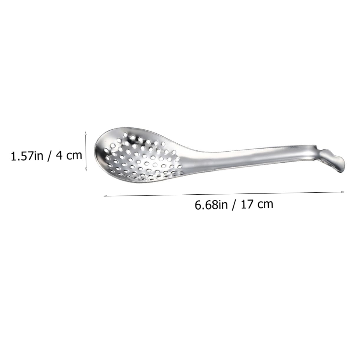 KICHOUSE 5pcs Stainless Steel Spoons Fine Mesh Kitchen Colander Strainer for Bars Home