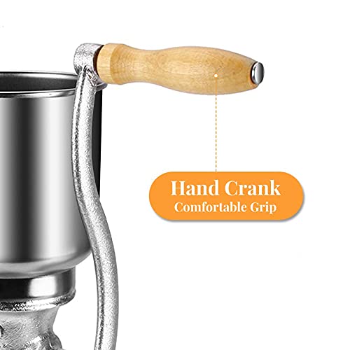 Moedor manual de grãos, manivela, moedor de grãos, grampo de mesa, moedor de milho, ferro fundido, s