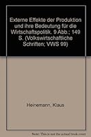 Externe Effekte Der Produktion Und Ihre Bedeutung Fur Die Wirtschaftspolitik 3428005880 Book Cover