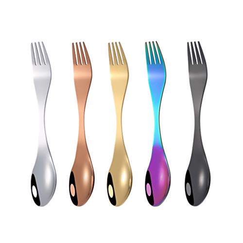 5pcs Modern Spork Metal Spork Spork