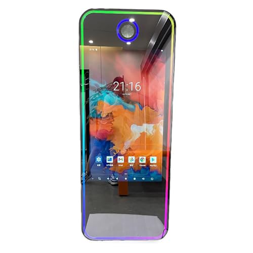 65 Inch Mirror Photo Booth, Selfie Photobooth Machine with 32/43in Touch Screen and RGB Ligh, Picture Upload Social Software and Print Function, Music Playback Function, for Party Events