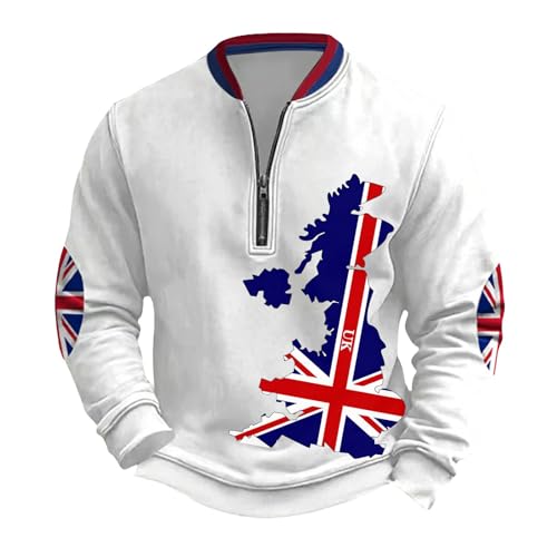 Pull col demi-zippé homme style britannique doublé polaire