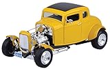 funktioniernde Lenkung Ford Hot Rod, gelb , 1932, Modellauto, Fertigmodell, Motormax 1:18