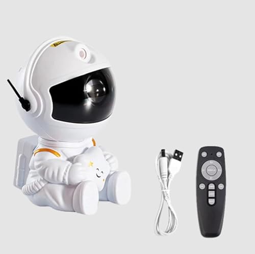 Projetor De Luzes Estrelas Galáxia Astronauta Com C Estrelas (Branco)
