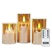 Produktbild Rhytsing Gold flammenlose Kerzen im Glas, 3 Glaswindlichter mit Fernbedienung und Timerfunktion, warmweiße Licht mit Batterien enthalten