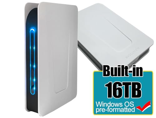 Image of Avolusion PRO-T5 Series USB 3.0 External Hard Drive for WindowsOS Desktop PC /Laptop - 2 Year Warranty (16TB White) (Renewed)