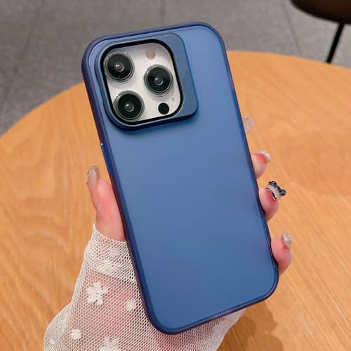 Support d'objectif amovible sur étui pliant bleu mat pour votre iPhone 13