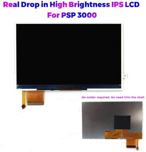 For PSP3000 Highlight High Brightness Drop in IPS Screen LCD For PSP 3000 No Need Solder Easy to Install