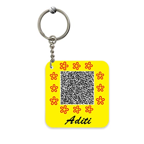 Image of Personalized QR Code Keychain - Unique Custom Scan Message Gift for Anniversaries, Birthdays, and Special Occasions