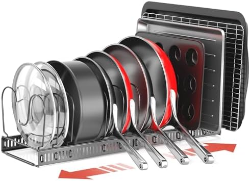 ORDORA Pots and Pans Organizer under Cabinet, Expandable 11.8"-22...
