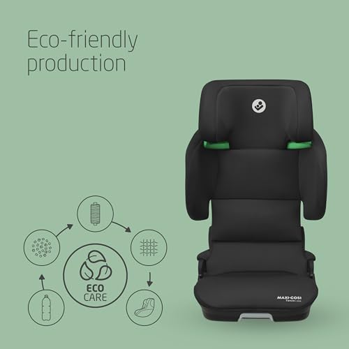 Maxi-Cosi Tanza i-Size, High Back Booster Seat, 3.5–12 years, 100–150cm, Compact Foldable Car Seat, 10 Headrest Positions, G-CELL Side Impact Protection, Padded & Elevated Kids Car Seat, Full Black - 6