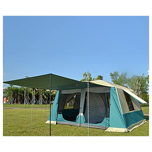 Tienda de campaña extra grande para 9 personas, 16 x 11 pies, tienda de campaña, tienda de campaña de tres habitaciones, un hall