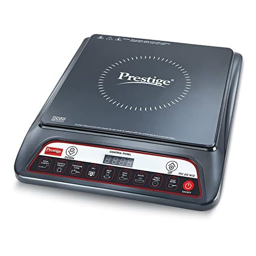 Prestige PIC 20 WIZ 1600W Induction Cooktop(Black, Automatic Whistle Counter, Indian Menu Option)