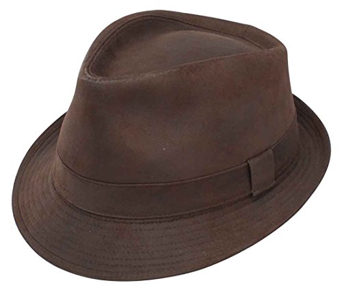 Dobbs Urban Suede Look Fedora,Brown, Small