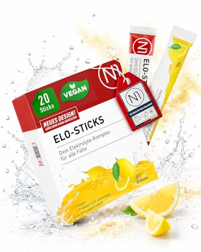 N1 Elo-Sticks 20 St. - Elektrolyt Pulver mit Citrus-Geschmack - Elektrolyt Sticks beim Sport für schnelle Rehydration, Recovery & Mineralstoff-Ausgleich mit Salzen, Zucker, Mineralien