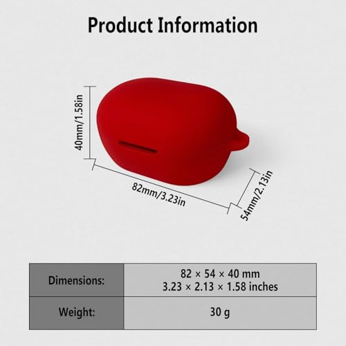 Image of WELFO Soft Silicone Case Cover for Bosee New QuietComfort (2024) (Red)