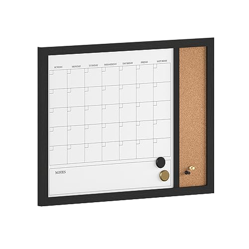 Martha Stewart Everette 24x18 in Monthly Calendar Cork Board, Black by Martha Stewart - Used condition - US$18.36