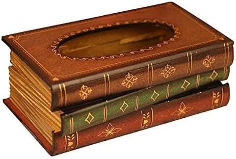 Tosnail Elegant Wooden Antique Book Tissue Holder Dispenser/Novelty Napkin Holder
