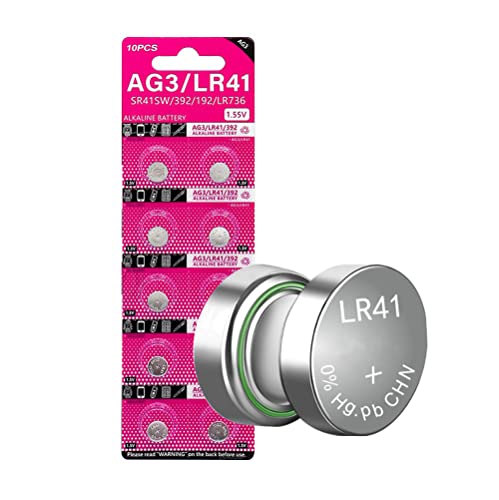 10 pilas alcalinas AG3 LR41 1.55V botón pack
