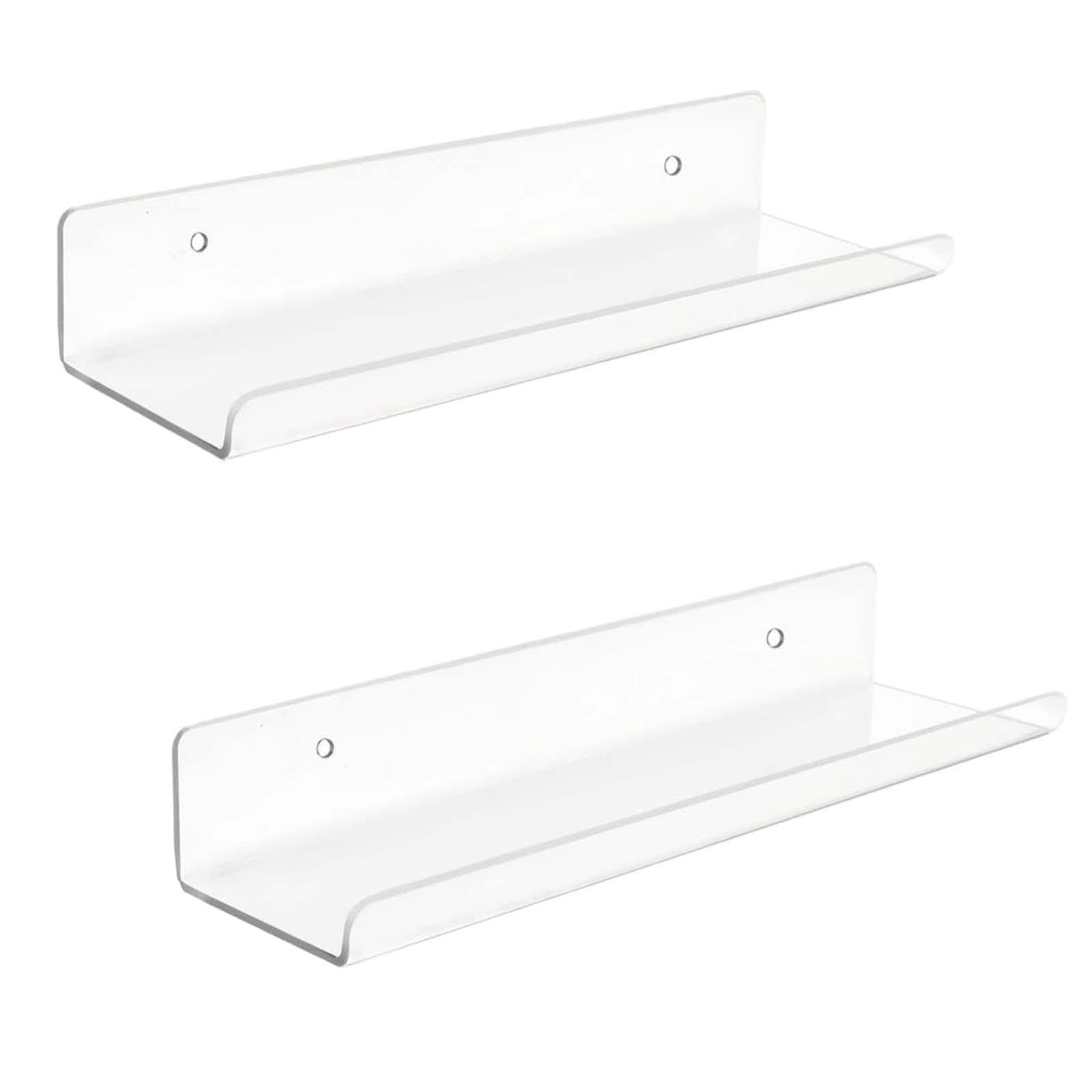 Étagères murales flottantes en acrylique transparent lot de 2