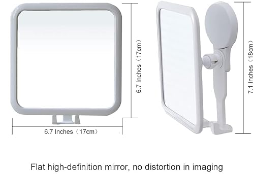 Santrest Shower Mirror With Strong Suction, Razor Holder & 360 Degree Rotation Shower Shaving Mirror Makeup Mirrors #TOP4