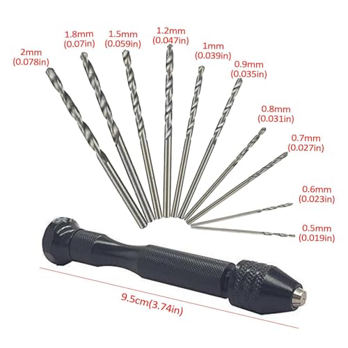 Jewelry Making Drill, Precision Hand Twist Drill With Adjustable Chuck, Screw Bits For Wood Metal Resin Craft, Ergonomic Manual Tool For Assembling Projects, Versatile Craft Applications