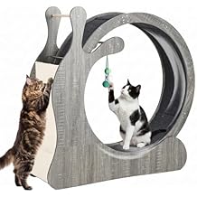 40" Cat Exercise Wheel, Cat Wheel for Indoor Pets, Running Wheels with Scratching Board and Playing Balls, Quiet Cats Sport Toys for Running Walking Training