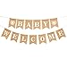 Produktbild Vintage Leinen Welcome Baby Banner Willkommen Baby Banner Rustikal Leinen Buchstaben Wimpel Girlande 2.8 M Haus Dekoration für Zuhause, Party, Empfang, Babyparty Wimpelkette mit 13 STK Wimpeln