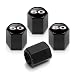 Ford Mustang GT 5.0 ABS Black Tire Stem Valve Caps