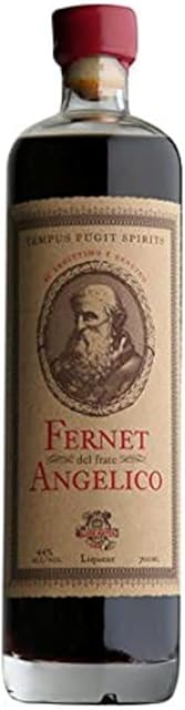 Tempus Fugit Fernet del Frate Angelico Bitters, 70cl, 44% ABV, Liqueur Made with Saffron, Bittersweet Go-To- Sipper or For Delicious Cocktails