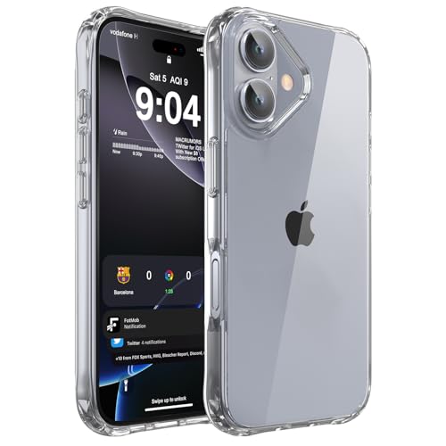 DEERLAMN Clear Case for iPhone 17 6.3-Inch, Military Grade Drop Protection Anti-Scratch Transparent Ultra Slim Non-Yellowing Shockproof Protective Phone Cover by DEERLAMN - Used condition - US$5.20