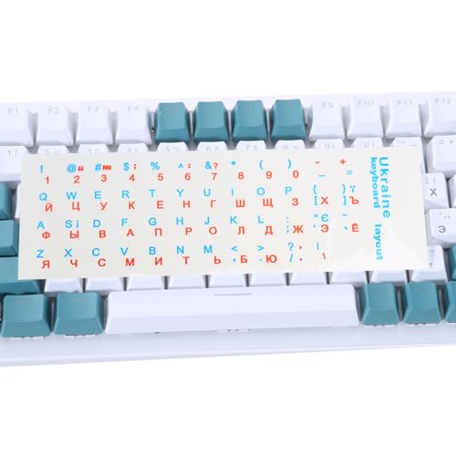 Pegatinas para teclado ucraniano negro/transparente miniatura 7