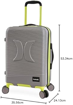 Hurley Mala Torx Hardside Giratória, Cinza Claro Neon, Mala de Mão