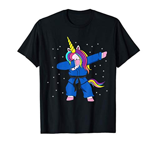 Dabbing Unicorn Cute Jiu Jitsu Combat BJJ MMA Girl Gift Maglietta