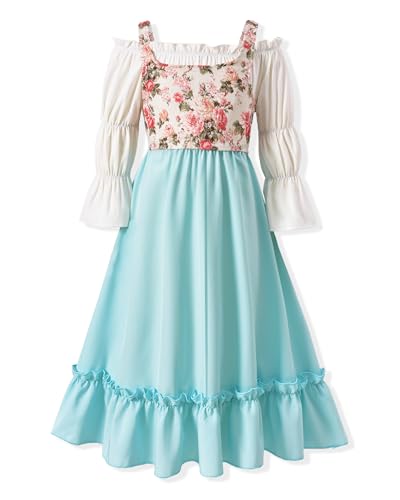 Vestido medieval renacentista para niñas 4-12 años miniatura 4